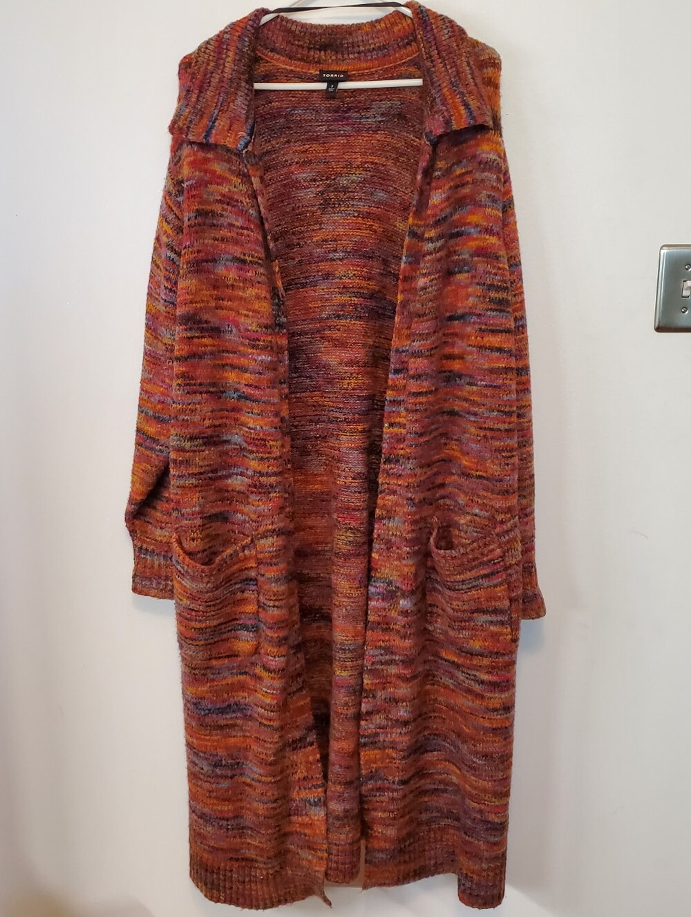 Torrid Multi Space Dye Shawl Duster Cardigan Size 3X